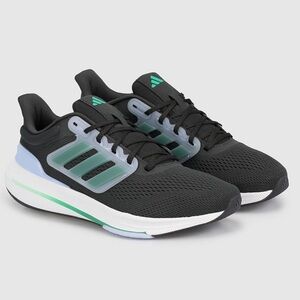 Adidas Ultrabounce Running Shoes Carbon Gray and Court Green Mens Sz 12